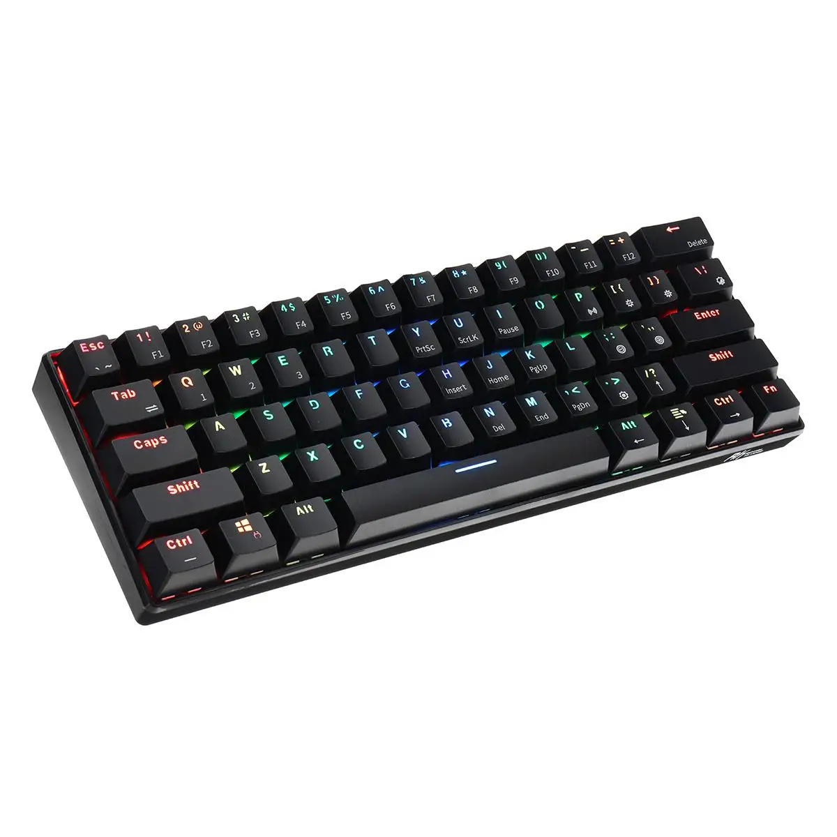 LEORY RGB Механическая игровая клавиатура RK 61 переключатель gateron bluetooth светодиодный водонепроницаемый с подсветкой для рабочего стола английская модель