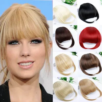 

DIANQI Women Faux Synthetic Hair Bangs Extensions Fake Bangs hair clip On Bangs Brown Hair Claws Blonde Fashion Hair Extensions