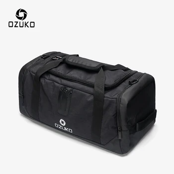 

OZUKO Men Travel Bag Large Capacity Luggage Trip Duffle Bags Male Weekend Bag Multifunctional Waterproof Handbag with Shoe Pouch