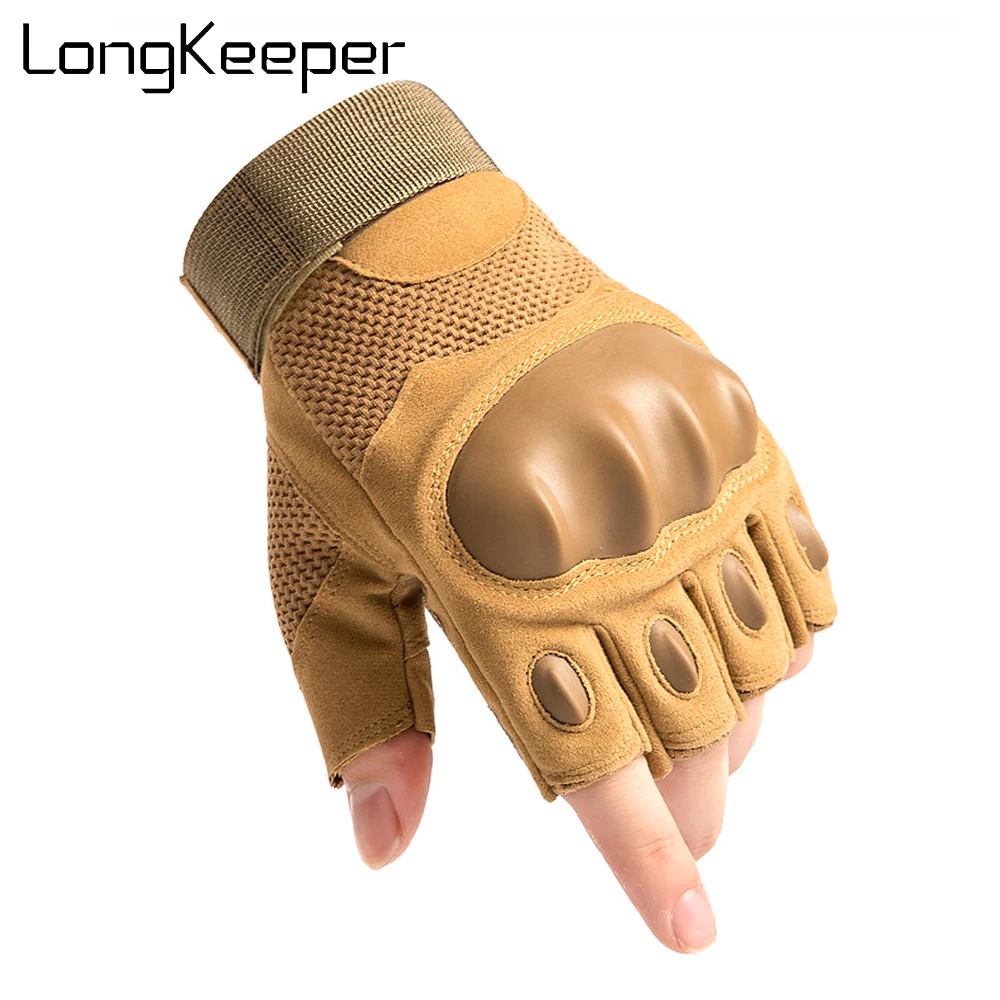 Перчатки LongKeeper мужские тактические митенки без пальцев в стиле милитари