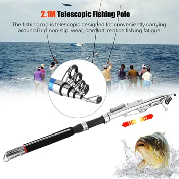 

2.1/2.4/Automatic Fishing Rod Sensitive Telescopic Fishing Pole Rod Sea Device Ice Glass Fiber Carp Fishing Tackle De Pesca