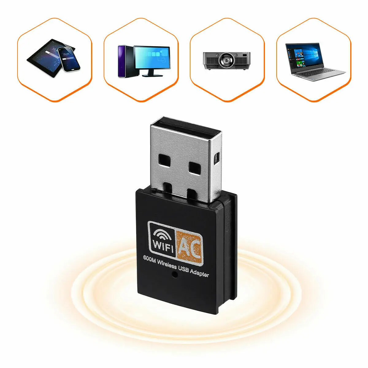 Мини Бесплатный драйвер USB WiFi адаптер USB Ethernet WiFi ключ 600 Мбит/с 5 ГГц Lan Wi-Fi адаптер PC Antena WiFi приемник