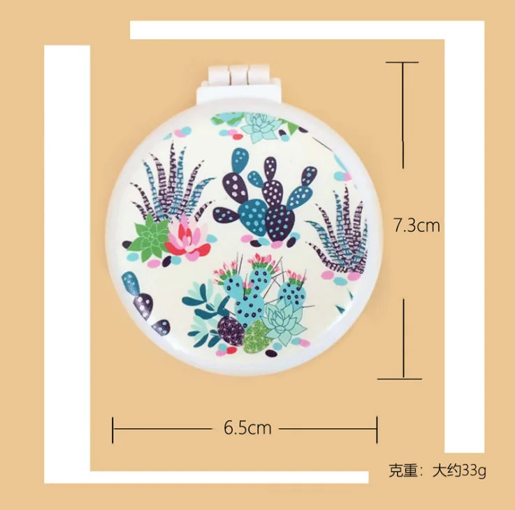 Flamingo Travel New Arrival Folding Comb Mirror Hair Brushes Airbag Massage Foldable Pocket Mini Round Easy-take Comb Hair Brush