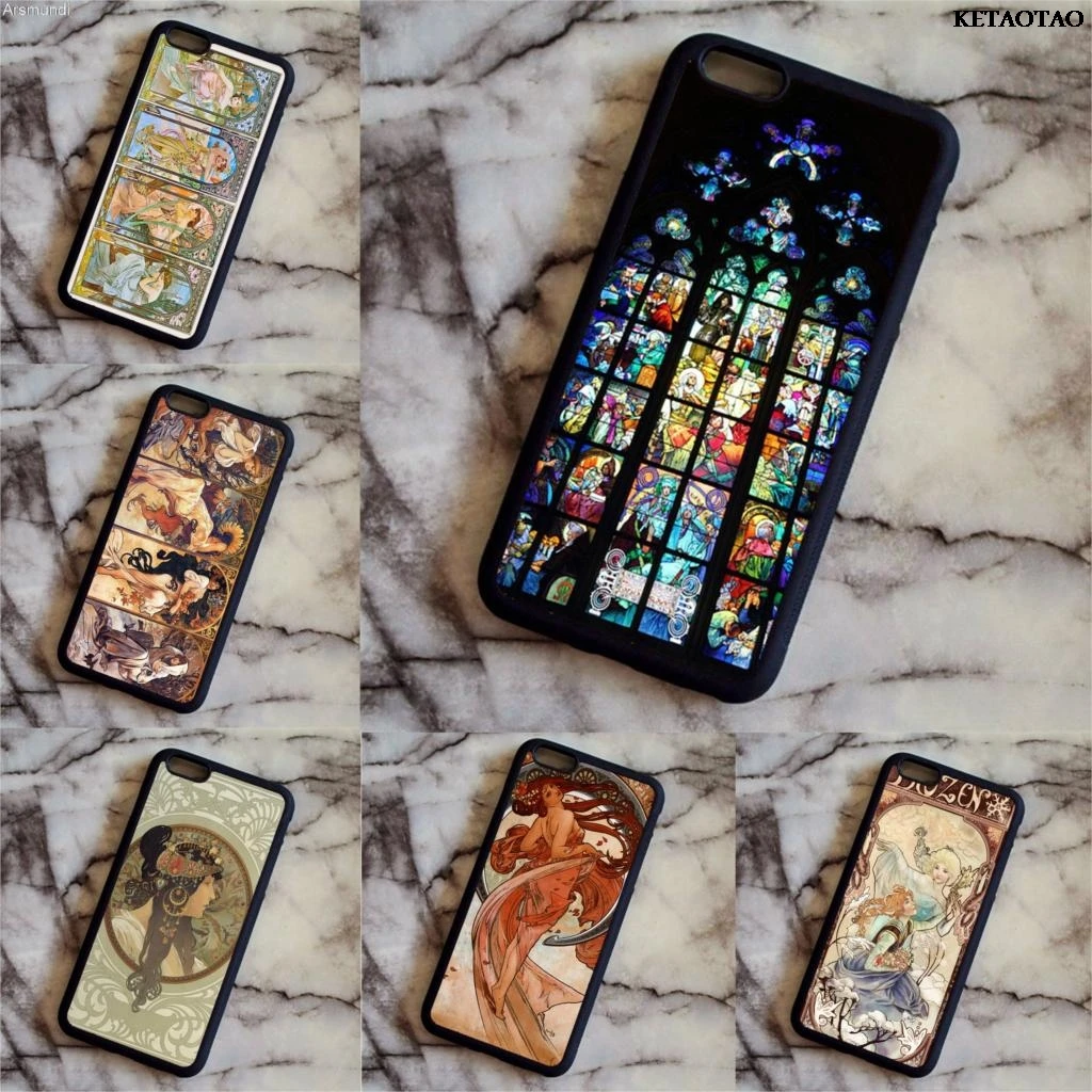 KETAOTAO 2018 Alphonse Alfons Mucha танцевальные чехлы для телефонов iPhone 4S 5C 5S 6 6S 7 8 PLUS XR XS Max Чехол