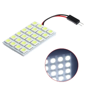 

24SMD 5050 T10 BA9S LED Festoon Dome Light Panel Interior Lamp Bulb DC 12V
