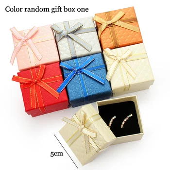 

1pc Random Color Jewelery Gift Box For Earring Ring Necklace Wedding Party Present Gift Box Case Jewelery Organizer