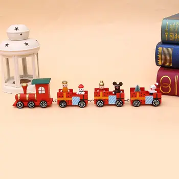 

Small Cute Wooden Train Ornaments Kids Children Gift Toys For Christmas Party Kindergarten Festival Decoration 2019