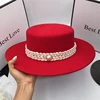 In the spring and autumn winter French style fragrant fashionable wool red hat for women ceiling fedoras 1