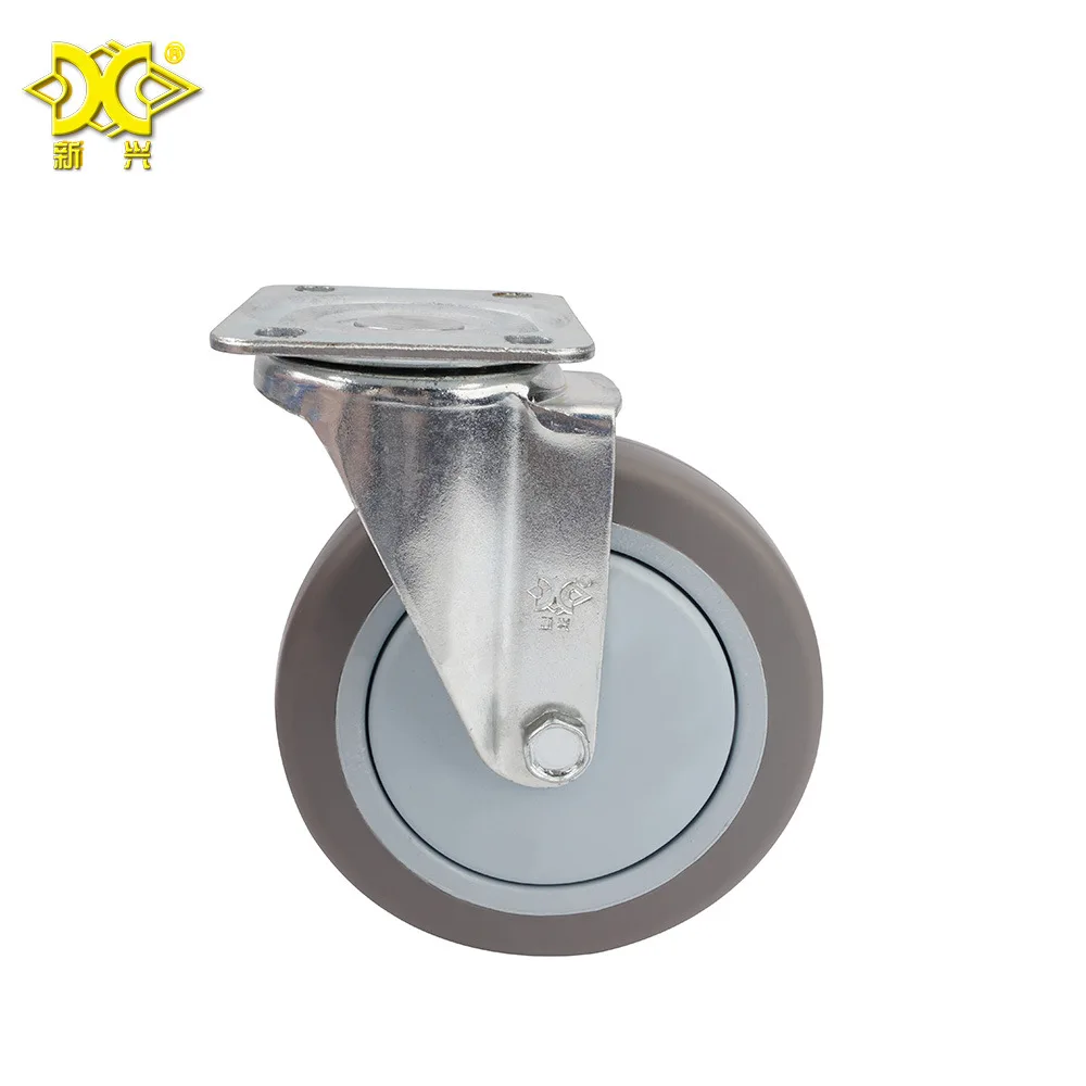 Emerging Truckle Light 5-Inch TPR Uniaxial Universal Wheel Mute Flexible Furniture Caster China Mobile Equipment Truckle