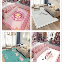 Ковер для спальни в скандинавском стиле, коврик для двери в гостиную, полный прекрасный прикроватный чайный столик, сетка красного цвета для девочек