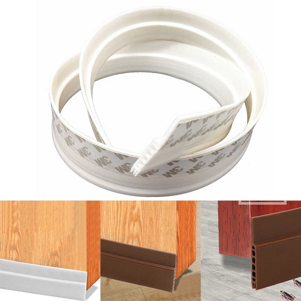 

Bottom Home Stopper Easy Install Self Adhesive Door Sealing Strip Sweep Durable Sound Insulation Practical Windproof Better Lock