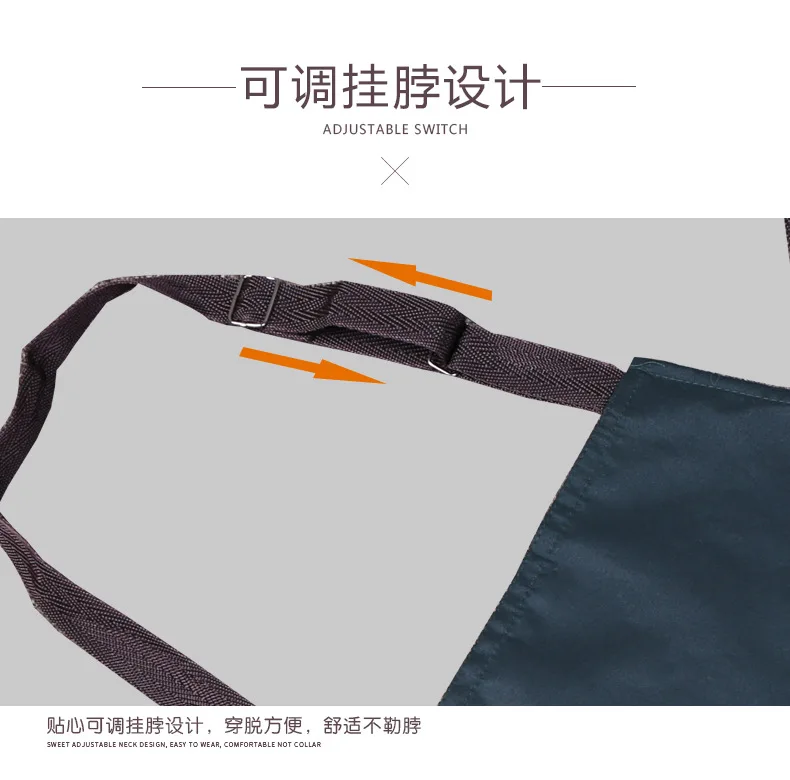 Korean version of the home service three-layer composite waterproof and oil-proof printing knife and fork apron custom LOGO