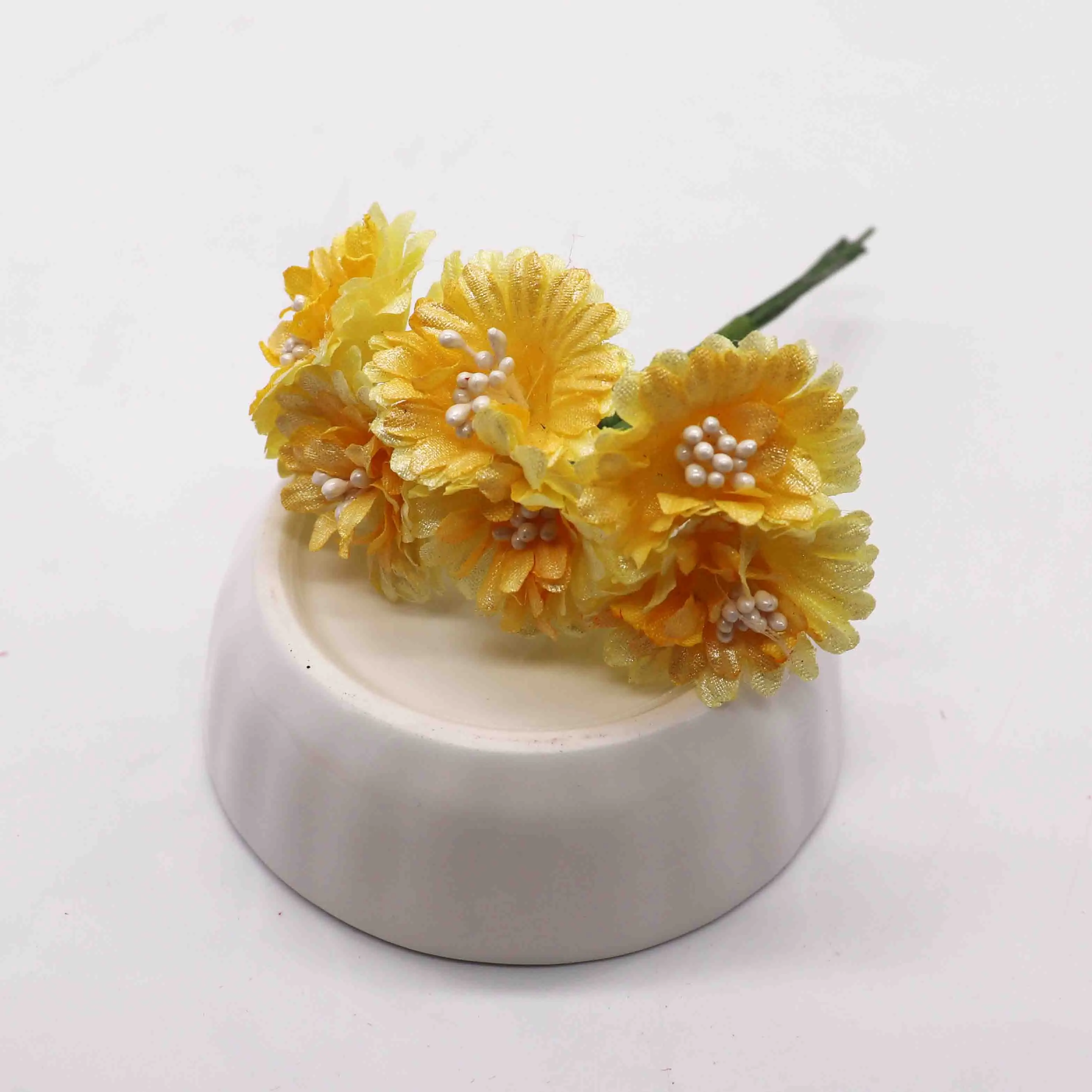 6 шт. шелк Stamen ромашки искусственные цветы украшения DIY Скрапбукинг венок ручной работы поддельные цветы - Цвет: 1