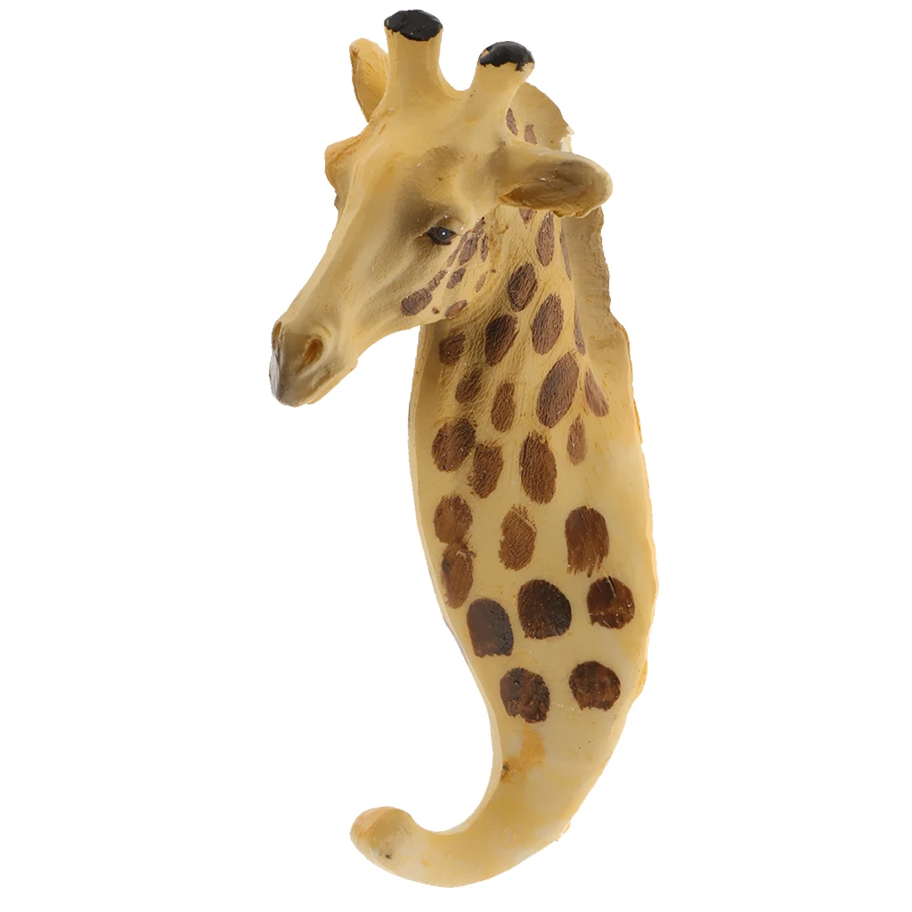 Vintage Animal Wall Hook Giraffe Zebra Elephant Head Suction Hook Window Strong Suction Hanger Hat Clothes Coat Hanging Rack