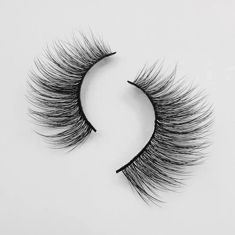 5Pairs 3D Mink Lashes Thick False Eyelashes Fluffy Wispy Crisscros Winged Tapered Eyelashes Handmade Makeup Extension Tools