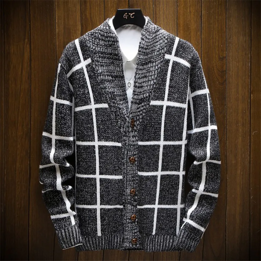 Мужской свитер, хит, стиль, модный, серый, черный, в полоску, вязаный кардиган, пальто, модные, теплые свитера, мужские джемпера, мужской свитер