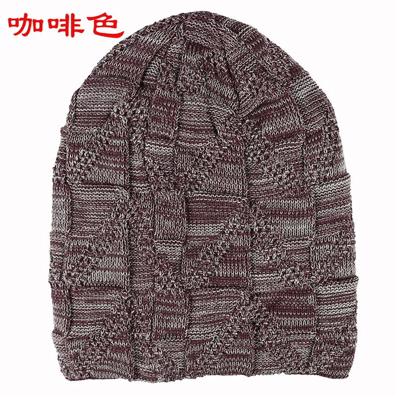Стильные зимние шапки Skullies Beanies, Мужская Толстая теплая шапка, толстая мужская шапка, мужские зимние шапки, вязаные шапки mujer invierno