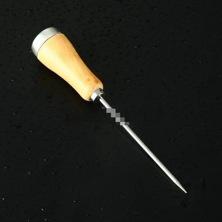 Single ice fork wooden handle ice halberd bar drill refrigerator freezer deicing tool crusher bar tools