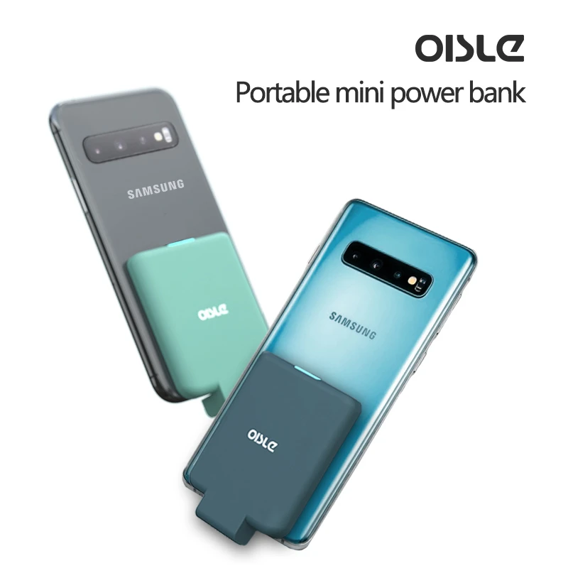 OISLE 4225mAh Type C Battery Charger Case External USB-C Power Bank Mini Charging Case For Samsung S8 S9 Plus Note8 / huawei p30 10000 mah