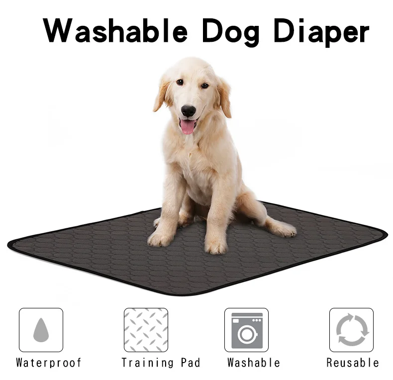 Pet Dogs Absorbent Mat Water Absorbency Diaper Sleeping Bed for Small Dog Reusable Diapers for Dog Urine Puppy Training Pad