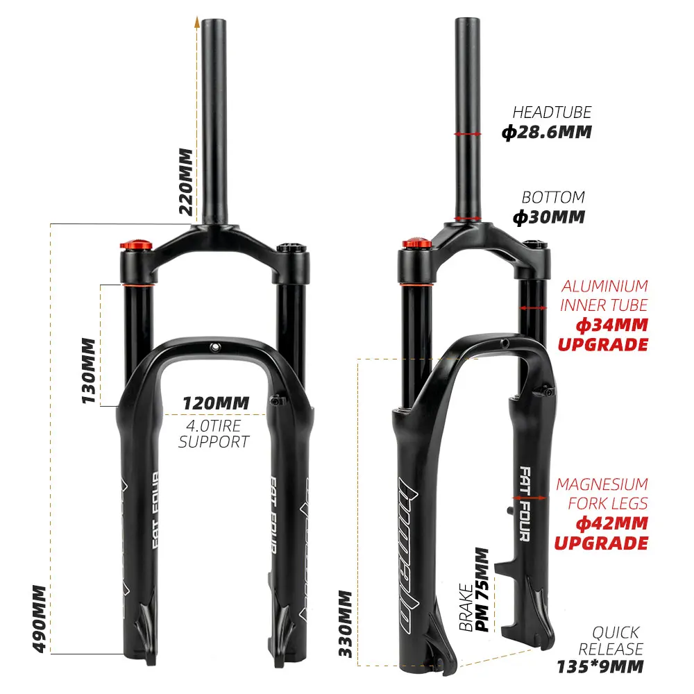 Himalo Bicycle Fork Mtb Moutain 20inch 