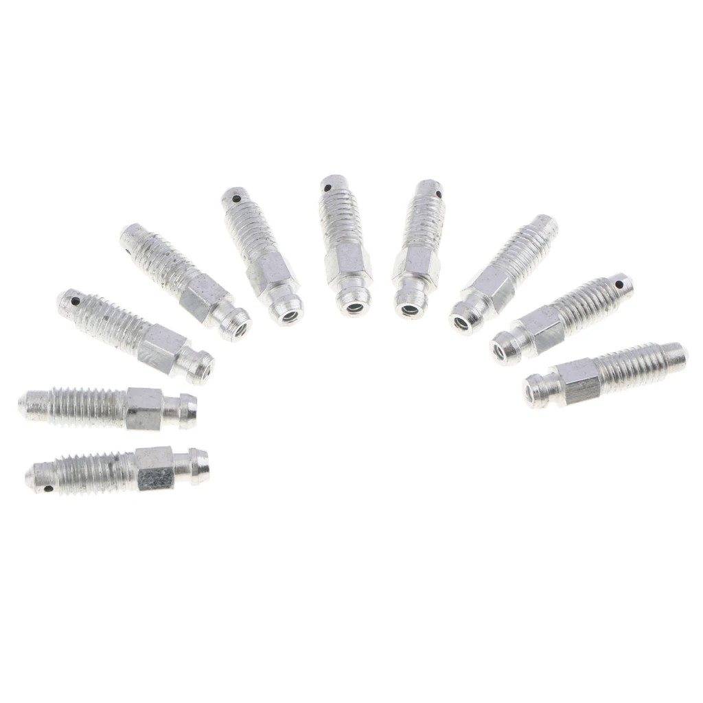 10x M8*1.25 Motor Car Brake Bleeder Caliper Bleed Screws Kit