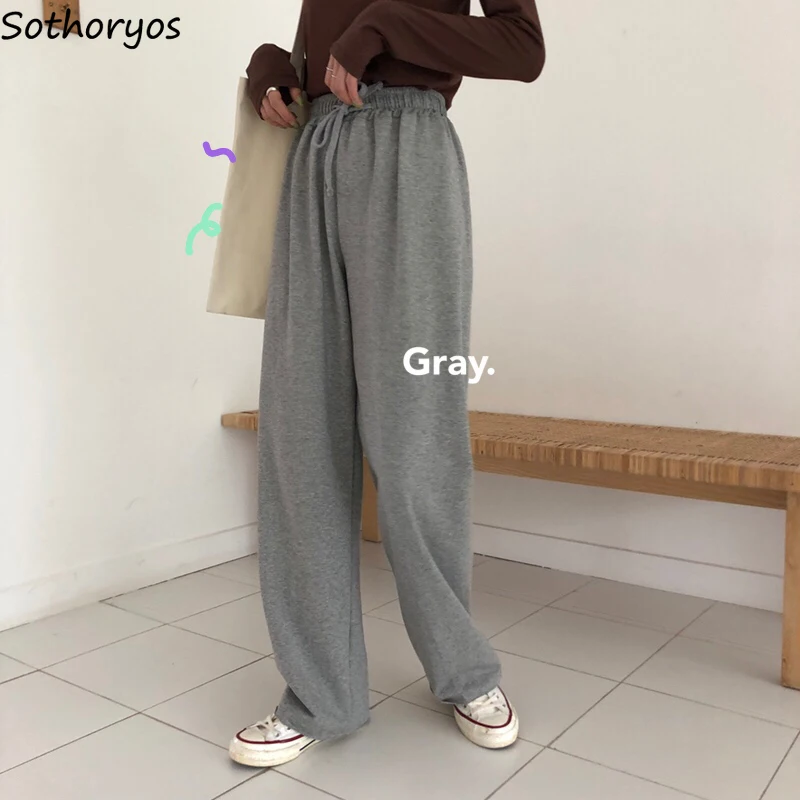 Women Pants Leisure Straight Soft Comfortable High Waist Womens Trousers Solid Simple All-match Harajuku Korean Chic Fashion HOT Women Pants Leisure Straight Soft Comfortable High Waist Womens Trousers Solid Simple All-match Harajuku Korean Chic Fashion HOT