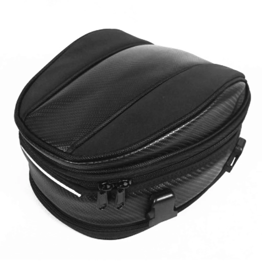 Motorcycle Tail Seat Bag Saddle Bags Waterproof Sport Backpack Durable Black