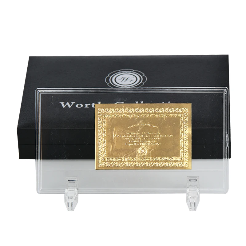 Quality Plastic Banknote Album Money and Paper Gift Box for Fake 24K Gold Banknotes Counter Banknotes Paper Money Collecting