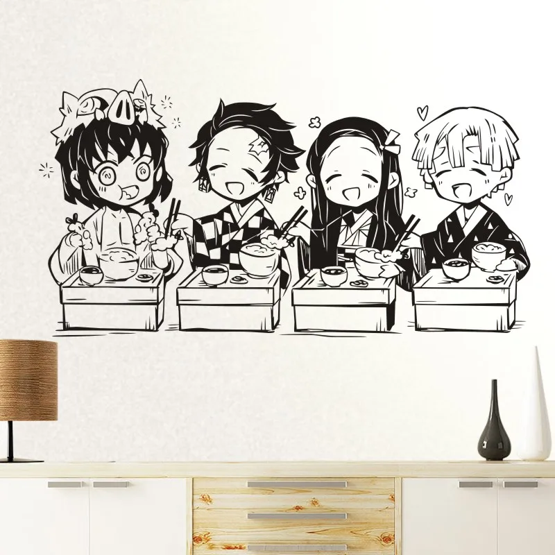 悪魔特効壁デカールkimetsuなしyaibaビニールウォールステッカーデカール装飾家の装飾アニメ車のステッカー Aliexpress ホーム ガーデン