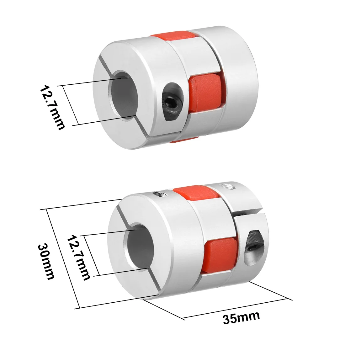 Uxcell 1/2pcs муфта вала L35xD30 6 мм до 6 мм-16 мм до 16 мм отверстие Гибкий Муфта для сервопривода ступенчатый мотор