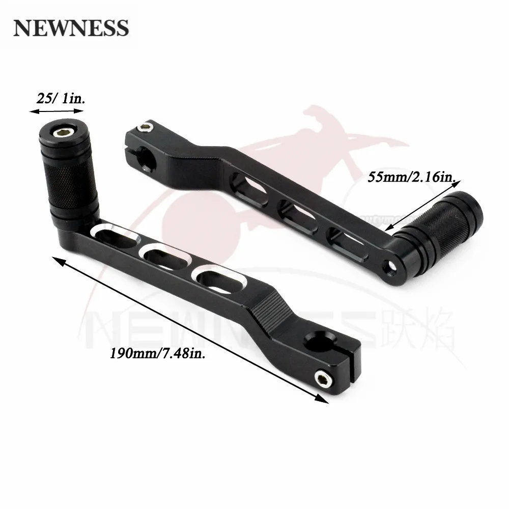 Pedal Heel Toe Gear Shifter Shift Lever Black Knurled Shift Pegs For Harley Softail Touring Electra Road Glide FLHR