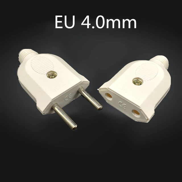 UE Plug 2 Broches Boîtier blanc LED Bande Connecteur AC Alimentation  Adaptateur Câble