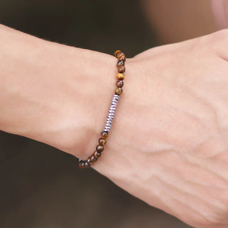 Bracelet Jewelry bracelet jewelry 4mm Small Beads Bracelet Natural Tiger Eye Turquoise Braclet Stone Men Women Handmade Lucky Friendship Braslet Wristband