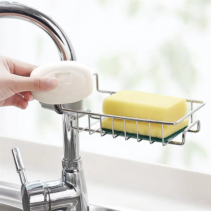 

Kitchen Accessories Faucet Sink Sponge Dish Washer Hanging Storage Drain Rack Bathroom Shower Caddy Shelf Soap Holder Organizer