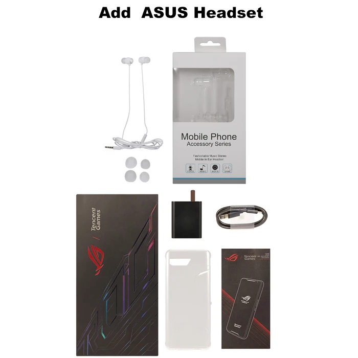 Add ASUS Headset ASUS ROG Phone 2 ZS660KL игровой мобильный телефон с двумя sim-картами 8 ГБ ОЗУ 128 Гб ПЗУ Snapdragon855+ OctaCore 6,59 дюйма 6000 мАч 48 МП NFC Android 9,0 - Цвет: Add ASUS Headset