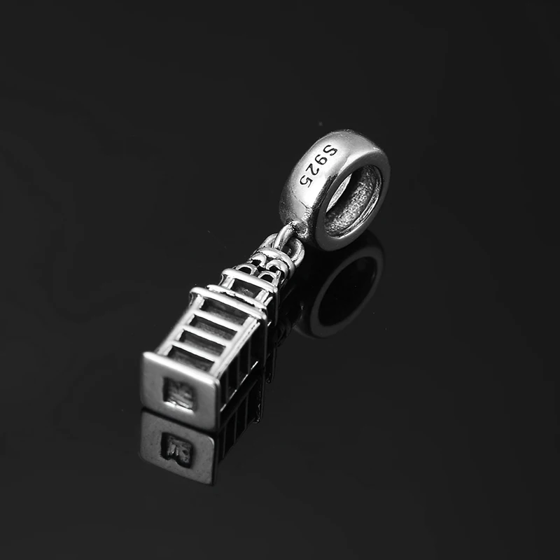 Мода DIY подарок 925 стерлингового серебра кулон-Башня Бусины Подходят Женский Pandora браслет, изготовление ювелирных изделий из драгоценных камней
