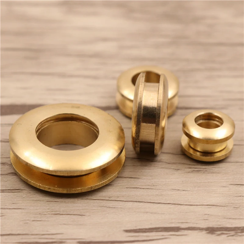 16*9mm Brass Gas Hole Grommets Screw Threaded Connection Eyelet DIY Bag