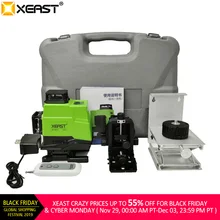 XEAST 3/4D Высокоточный зеленый луч 12/16 линий лазерный уровень автоматический самонивелирующийся 360 вертикальный и горизонтальный настенный инструмент