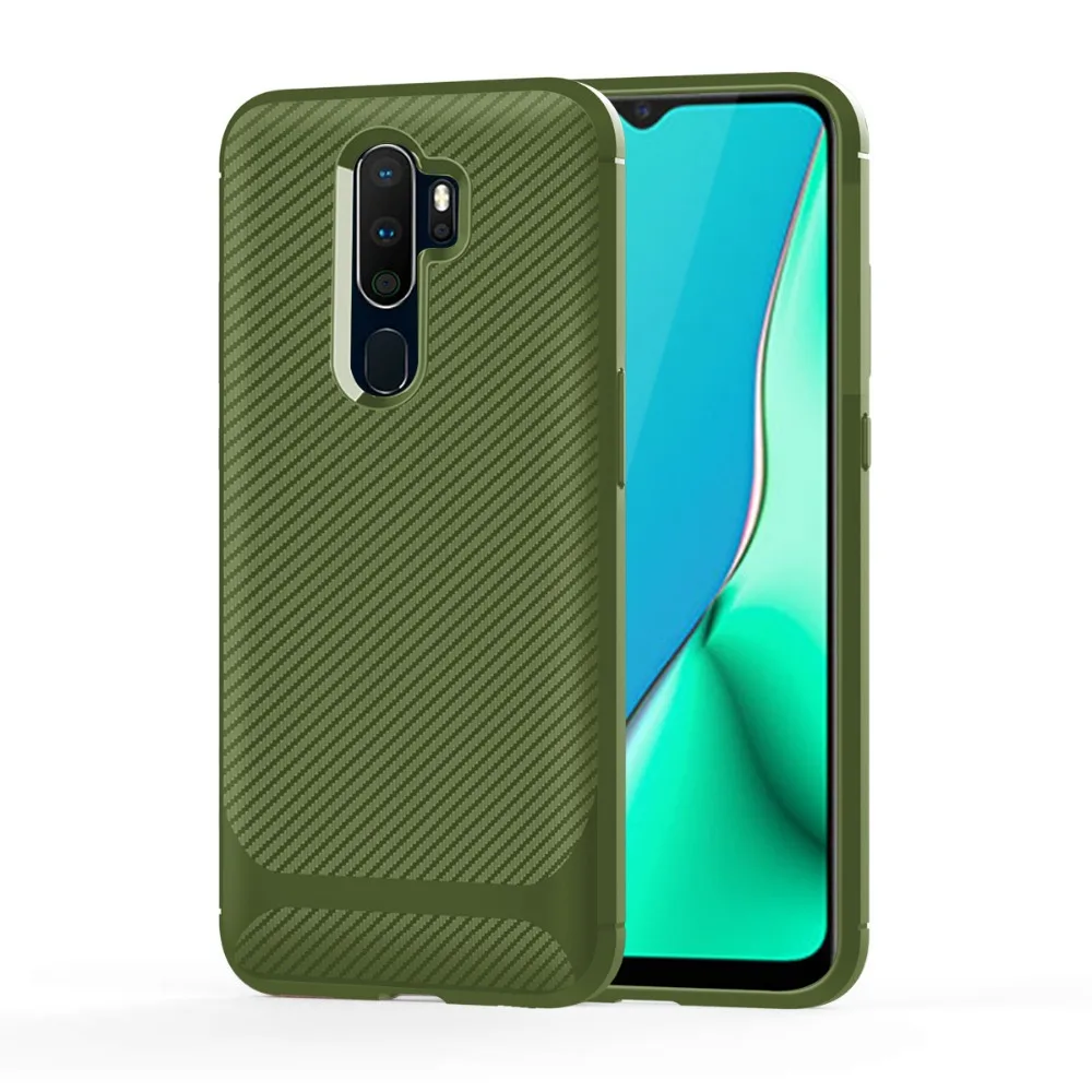 Чехол для телефона Oppo A9 A5, роскошный углеродный противоударный Мягкий ТПУ силиконовый чехол для Oppo Realme 5 3 F11 F11 Pro