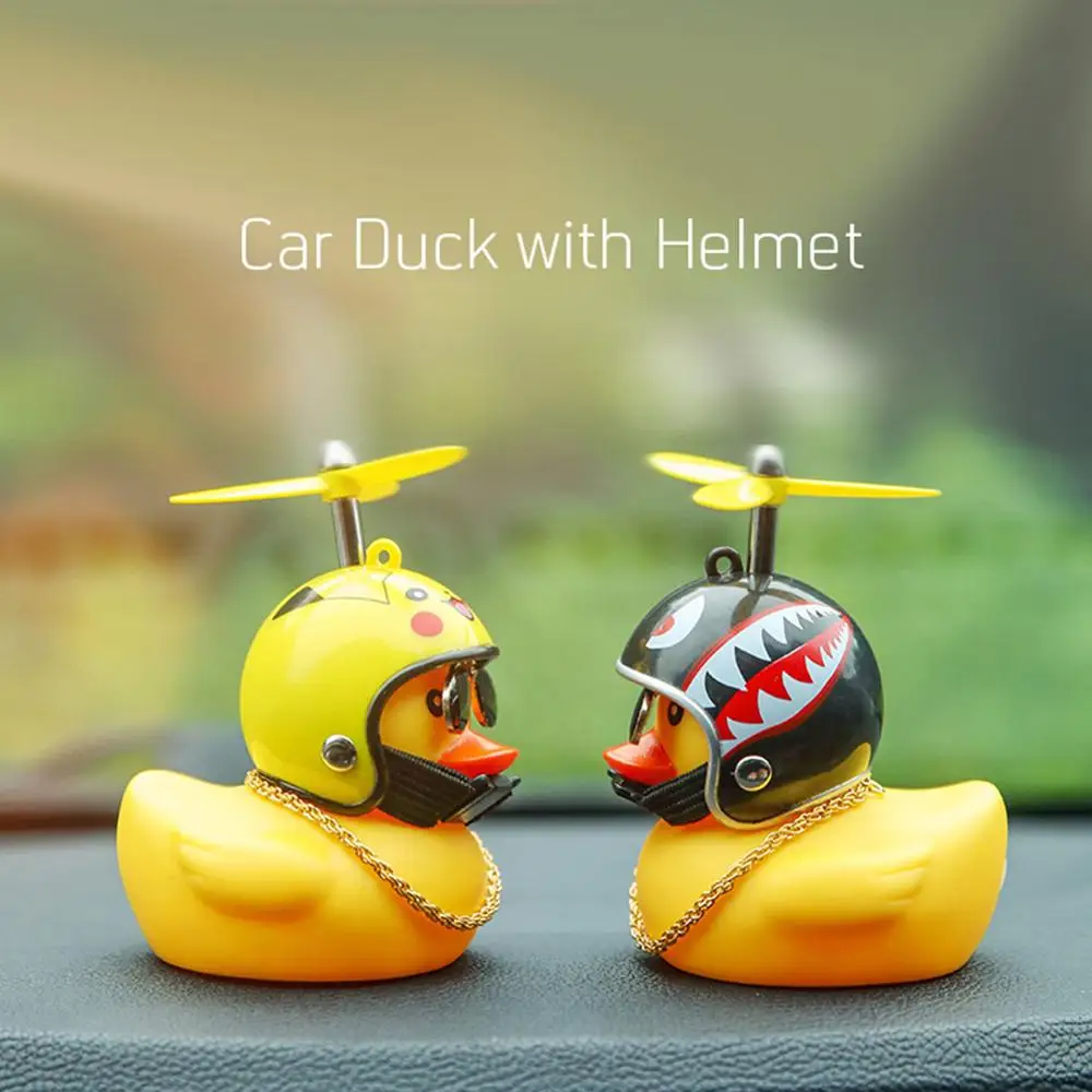 

Fashion Car Duck with Helmet Bike Light Broken Wind Small Yellow Duck Road Bike Motor Helmet Riding Cycling Accessories