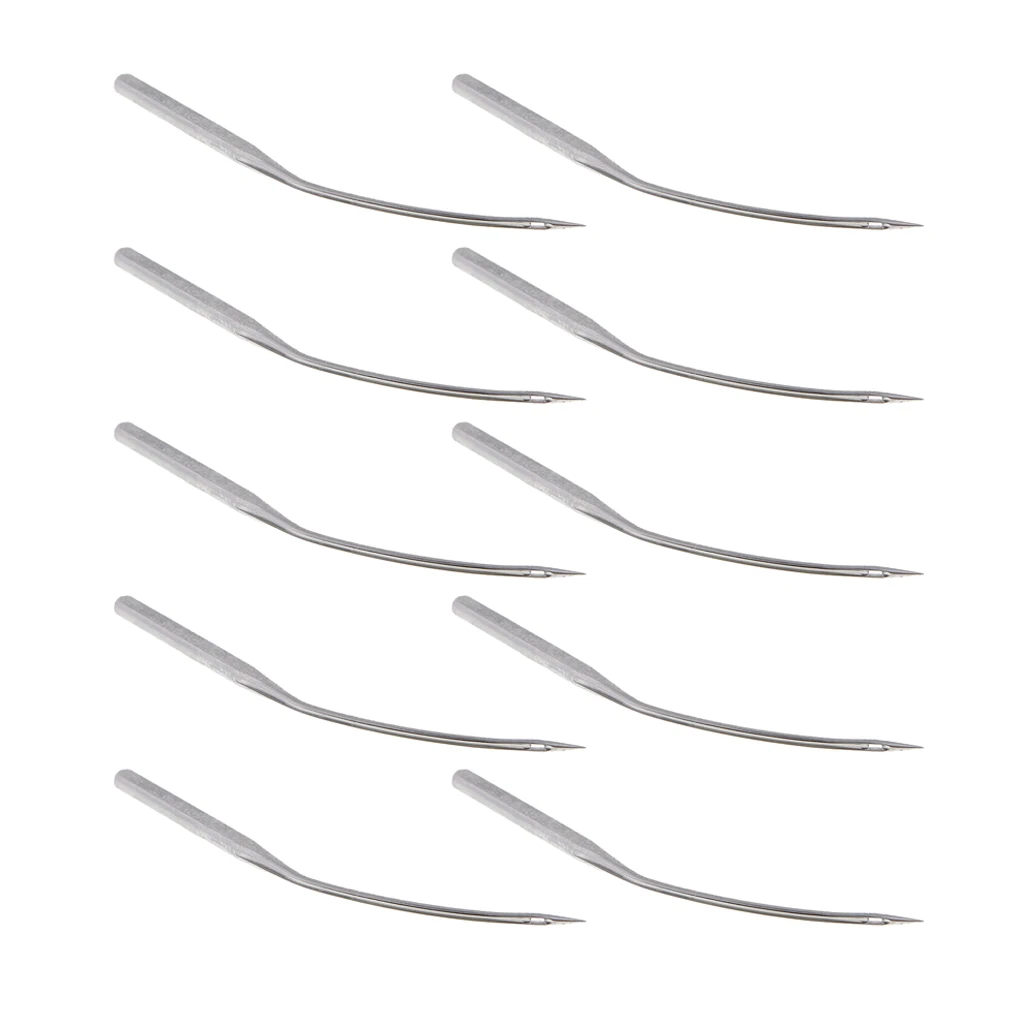 10Pcs Silver Portable Curved Blindstitch Machine Needles LWx6T 10Pcs Silver Portable Curved Blindstitch Machine Needles LWx6T