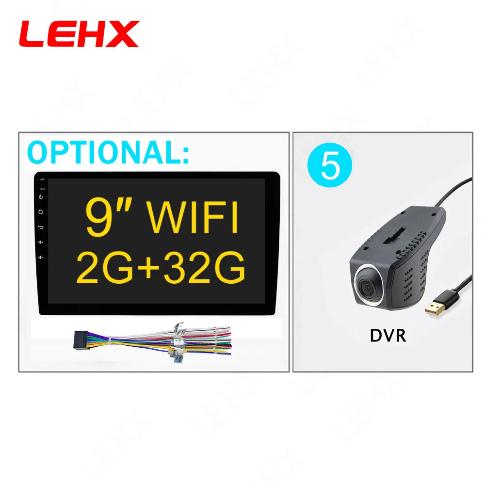 LE-932-9-DVR Android 8,1 2 Din мультимедийное видео Playe 2G 3 2G автомобильное радио для универсального автомобиля dvd-плеер gps навигация автомобильный аксессуар 4G интернет - Цвет: LE-932-9-DVR