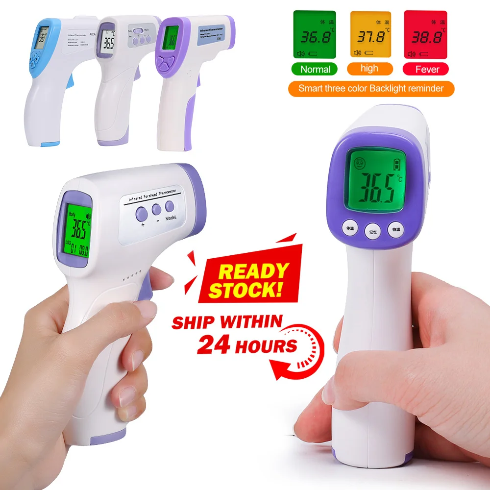 

Non-Contact Infrared Thermometer Temperature Meter Gun Handheld Forehead Thermometer Instruments with LCDFor Baby Adult