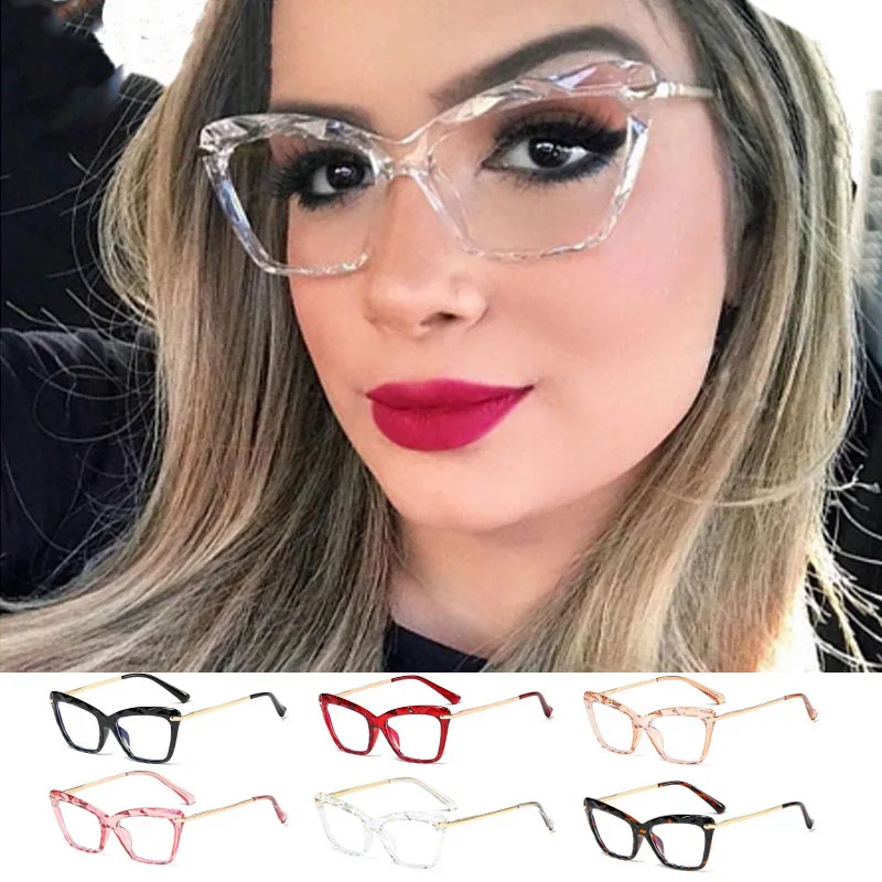 

Transparent Round Glasses Frame Women 2019 New Trendy Sexy Faceted Crystal Leopard Metal Mirror UV400 Shades Ladies Glasses