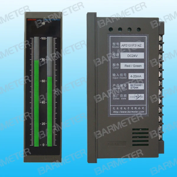 

Emerald green LED dual-beam panel mounted display instrument
