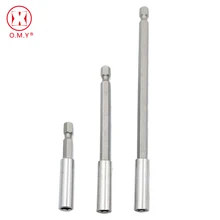Набор Магнитных держателей для бит OMY, " 6", быстрая замена, 1/", шестигранный стержень, хвостовик, отвертка, держатель наконечника, ручной инструмент, удлиняющий разъем