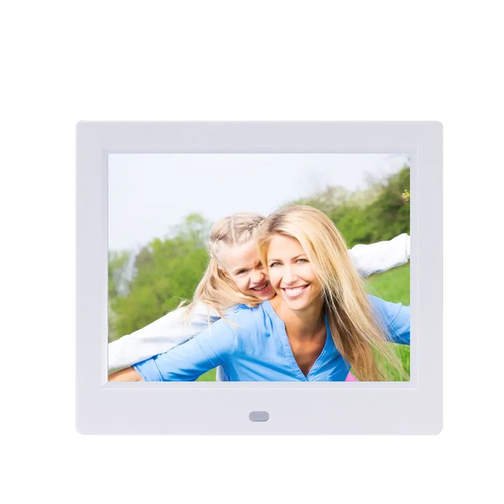 White Новые 8 дюймов Экран светодиодный Подсветка HD 1024x768 Цифровая фоторамка электронный альбом для фотографий Музыка Фильмы Функция хорошие подарки - Цвет: White