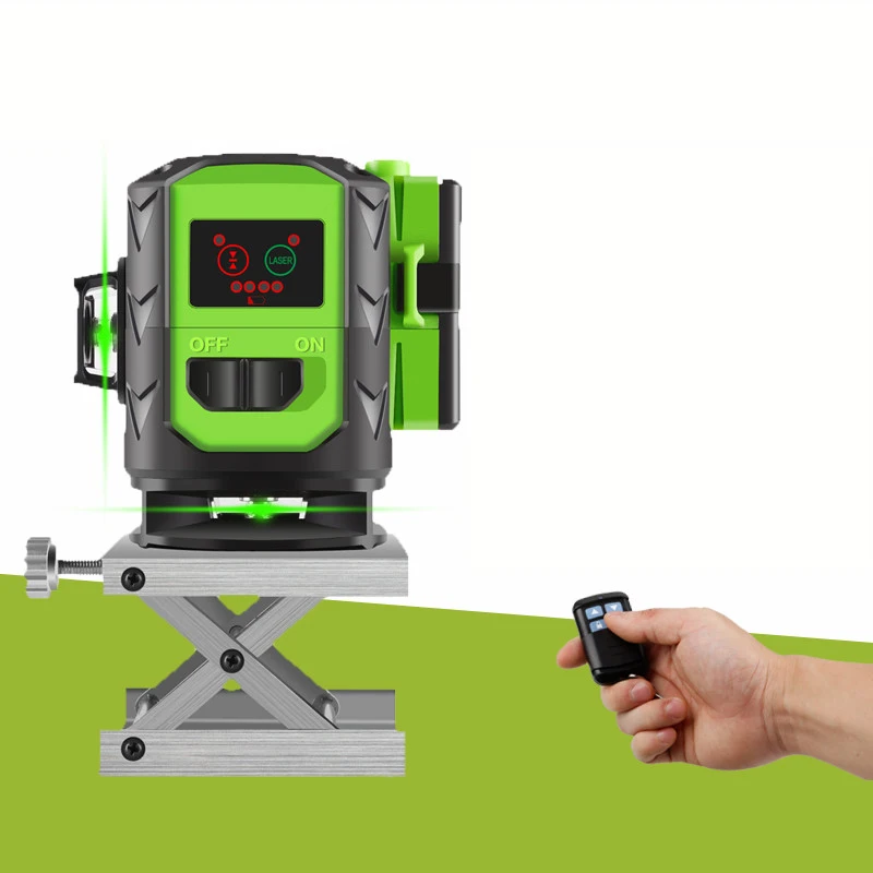 

12 Lines 3D MW-93D Laser Level Self-Leveling 360 Horizontal And Vertical Cross Super Powerful Green/Blue Laser Beam