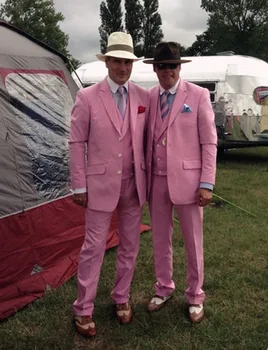 

Latest Wedding Party Dad Dress Custom Tuxedo Fashion Denim Style Groom Coat Pants Vest 3 Pieces